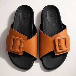 Women's Tan Slide Sandals